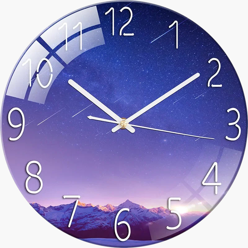 Horloge murale verre sans-bord 30 cm