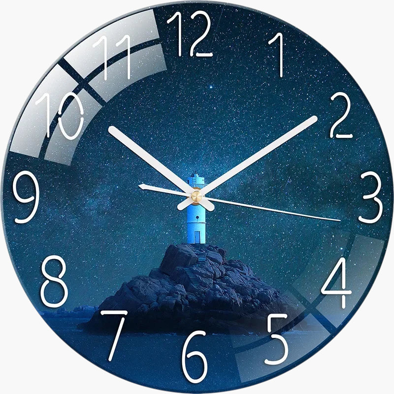 Horloge murale verre astral silencieuse 30 cm