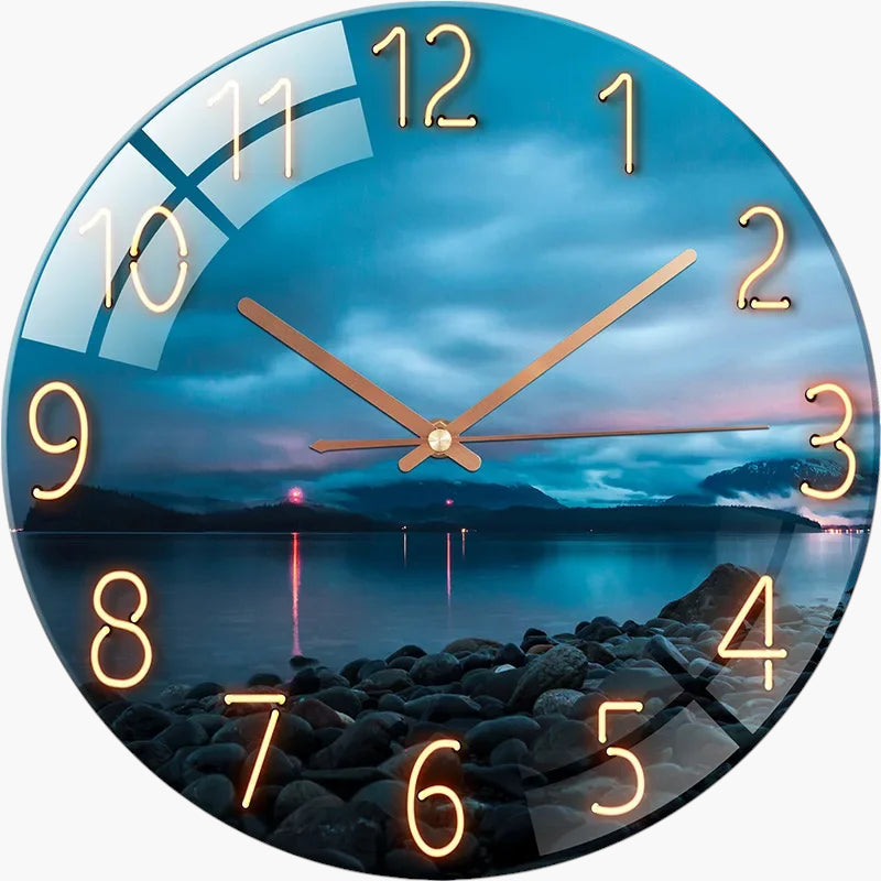 Horloge murale scénique verre trempé 30 cm