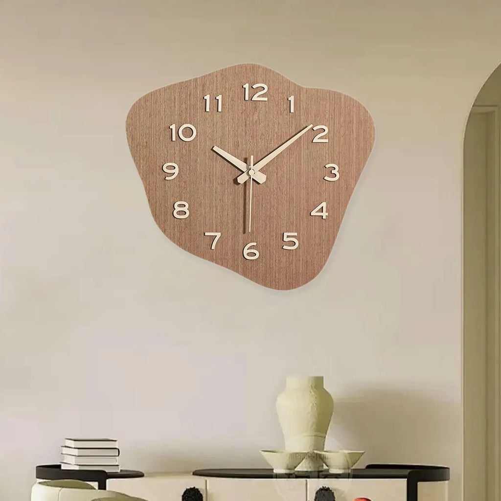 Horloge murale scandinave asymétrique MDF