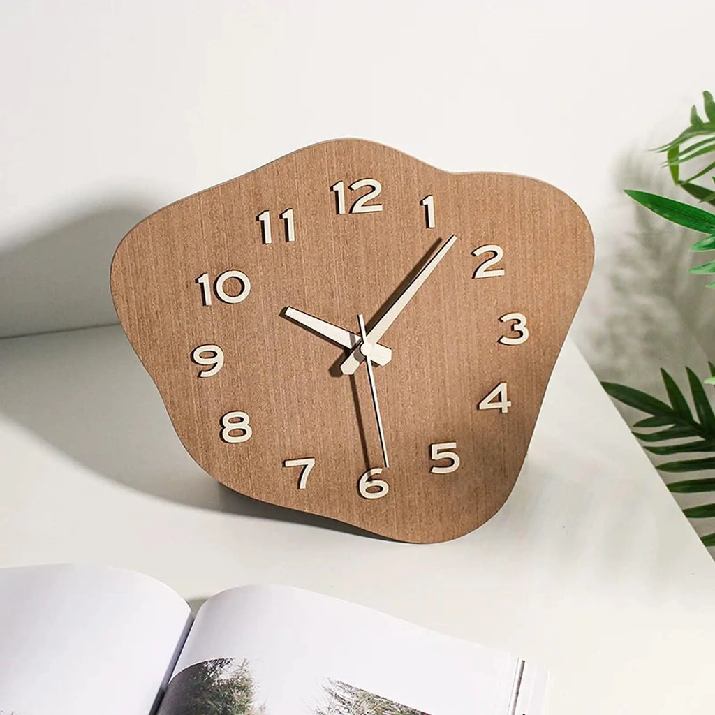 Horloge murale scandinave asymétrique MDF