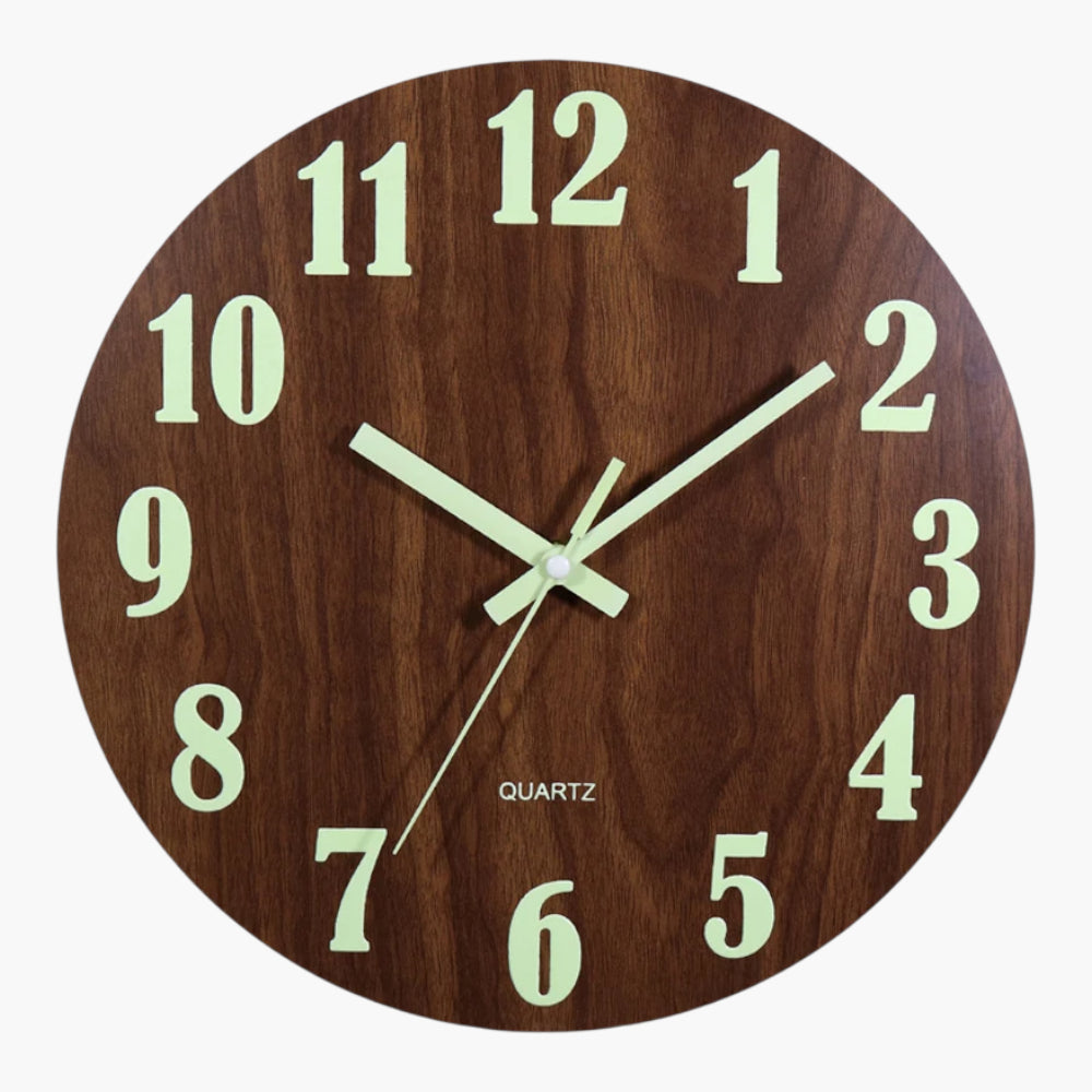Horloge murale bois scandinave 30 cm