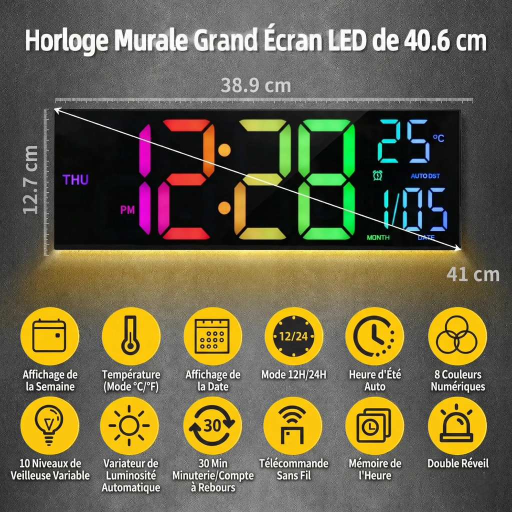 Horloge murale digitale design