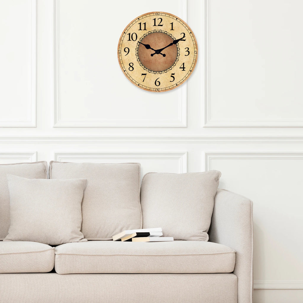 Horloge murale vintage bois