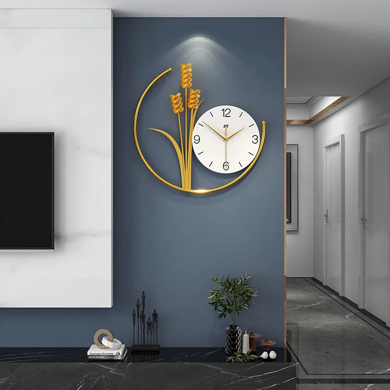 Horloge murale orge doré asymétrique
