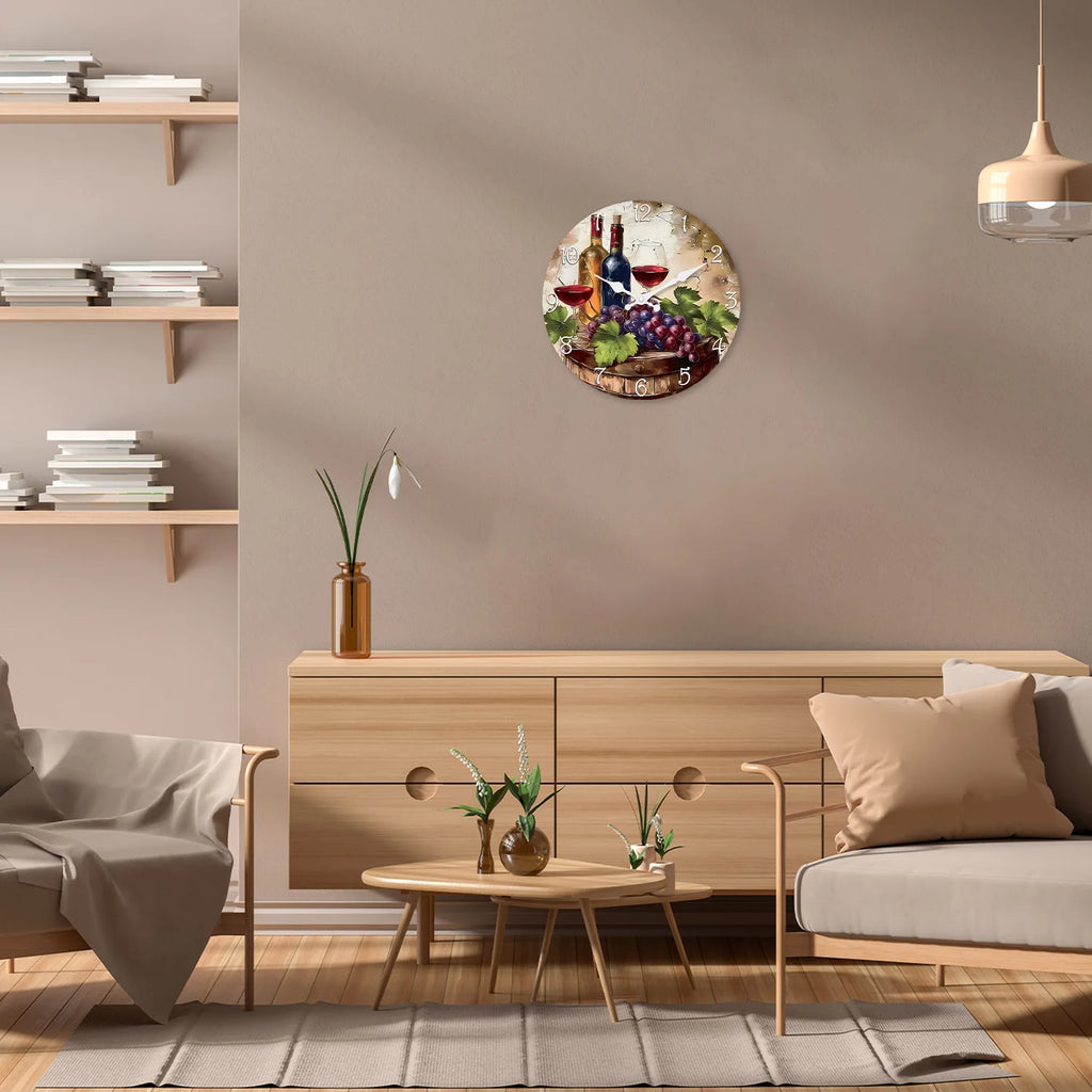Horloge murale vin