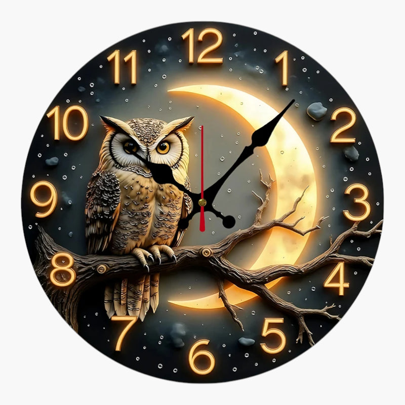 Horloge murale hibou 25 cm