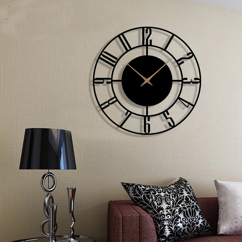 Horloge murale design noire