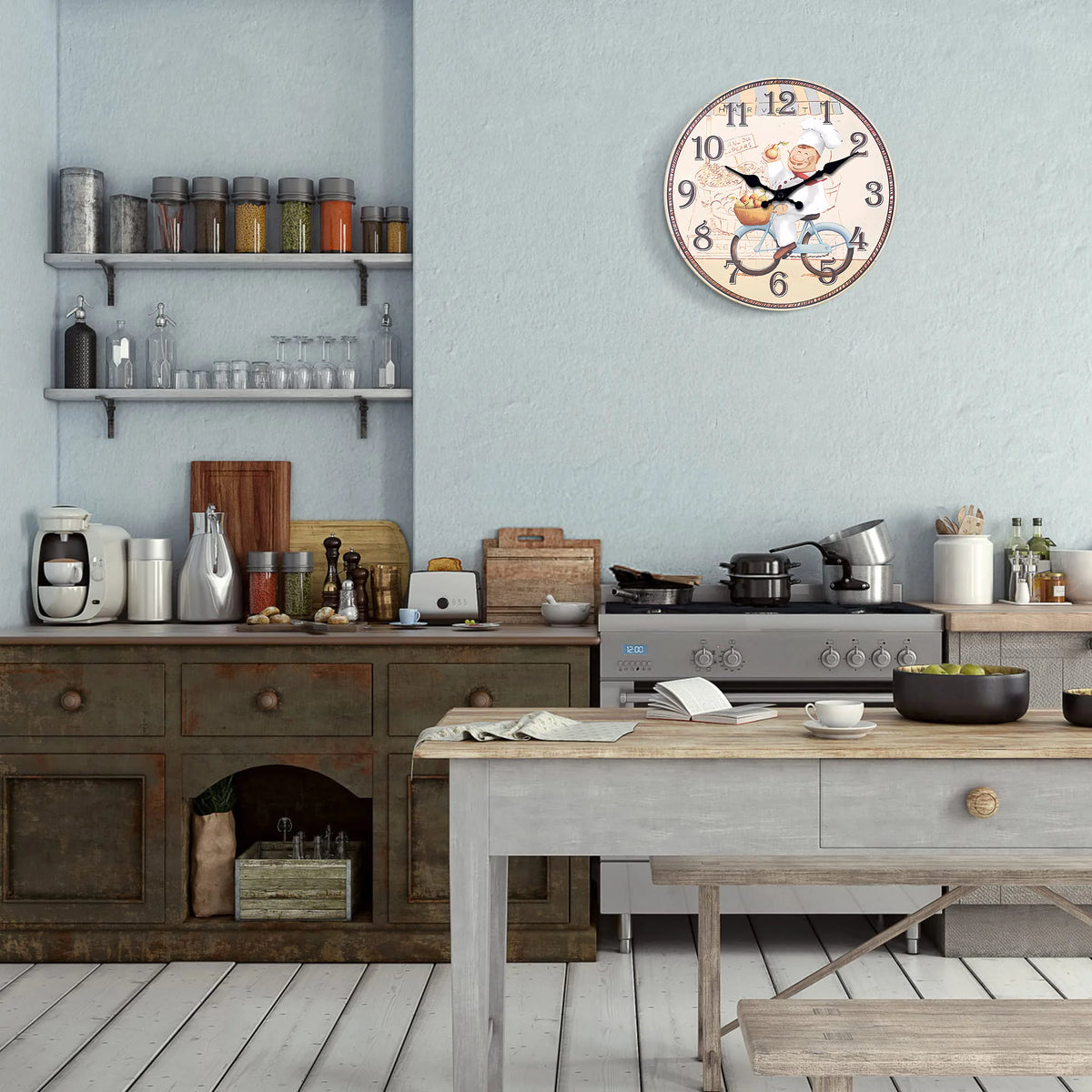 Horloge murale vélo