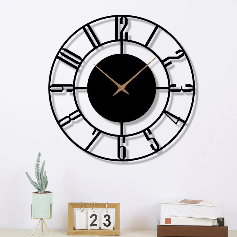 Horloge murale design noire