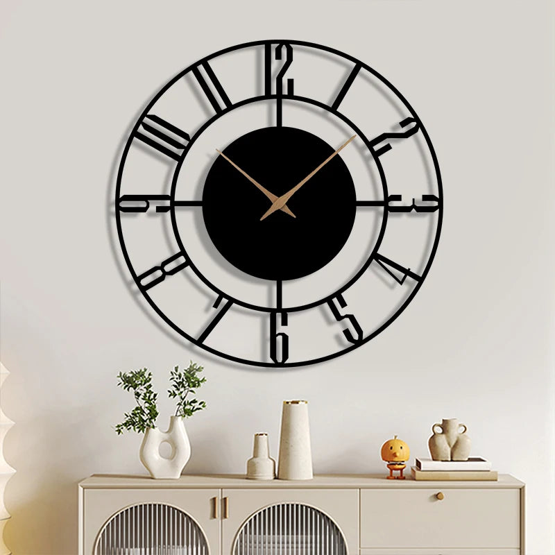 Horloge murale design noire