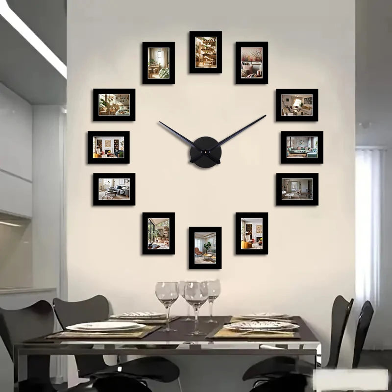 Horloge murale avec cadre photo Image