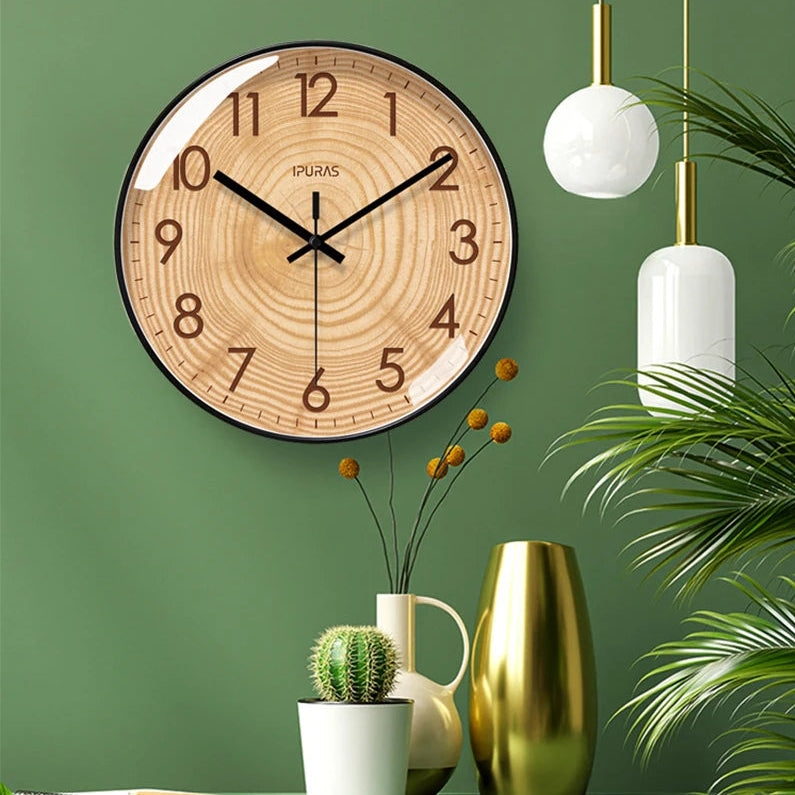 Horloge murale bois moderne
