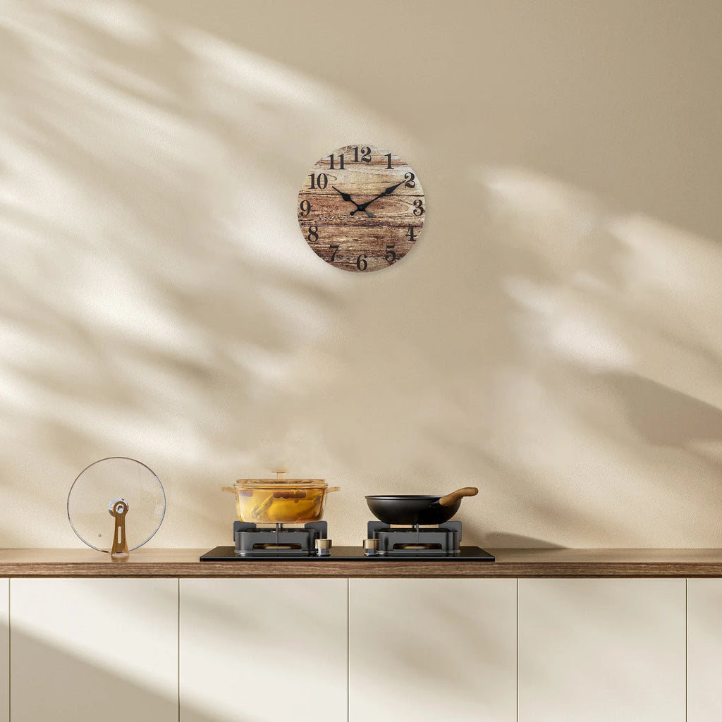 Horloge murale mdf rustique patiné