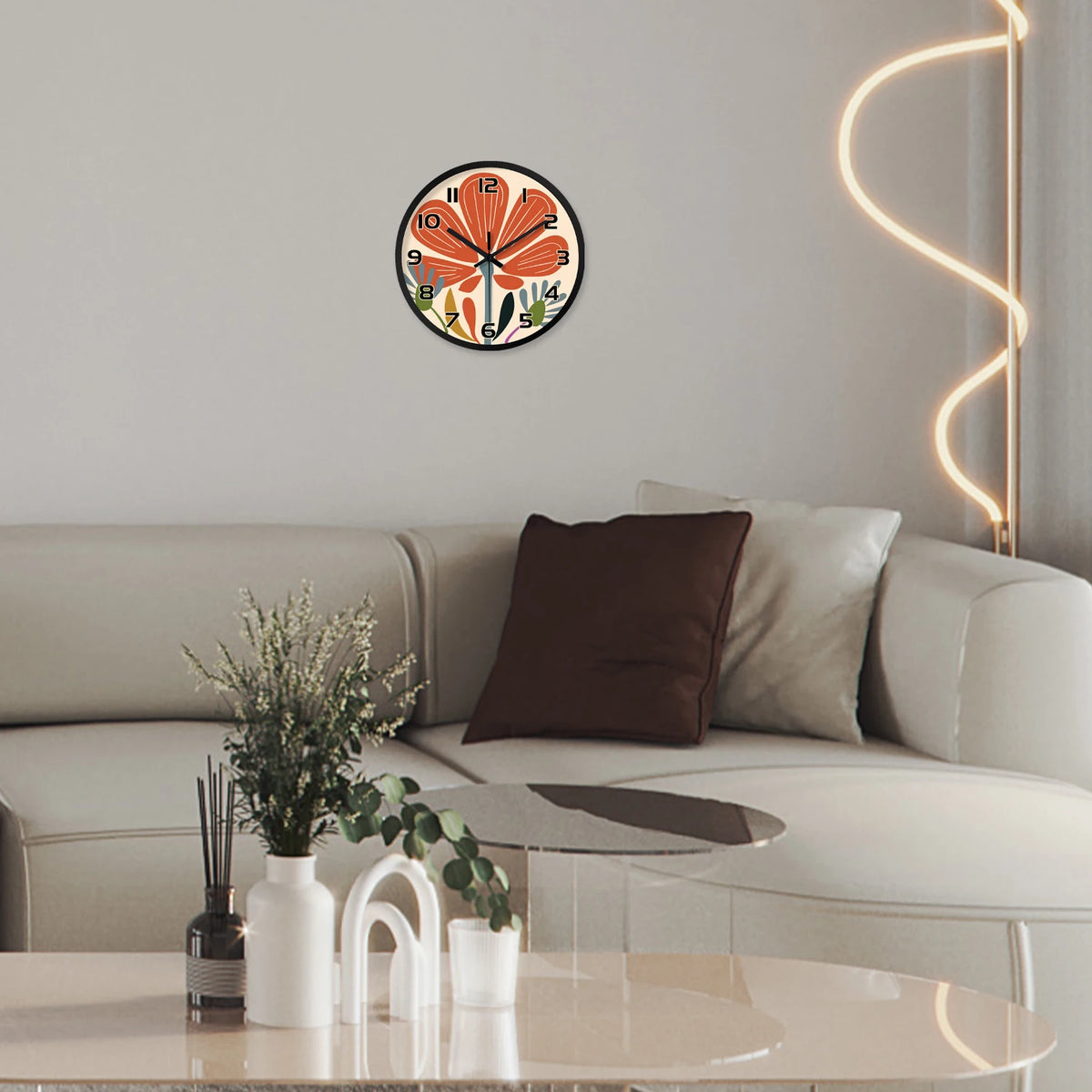 Horloge murale abstraite silencieuse 20cm