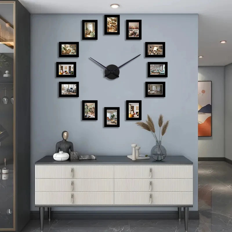 Horloge murale avec cadre photo