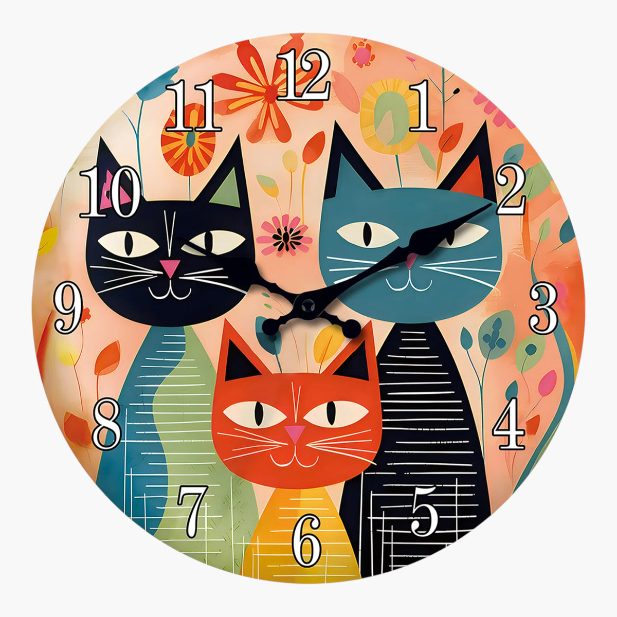 Horloge murale chat