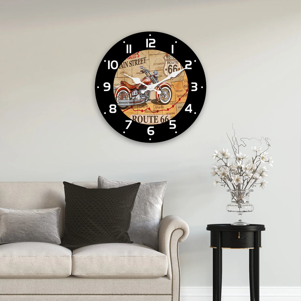 Horloge murale moto vintage