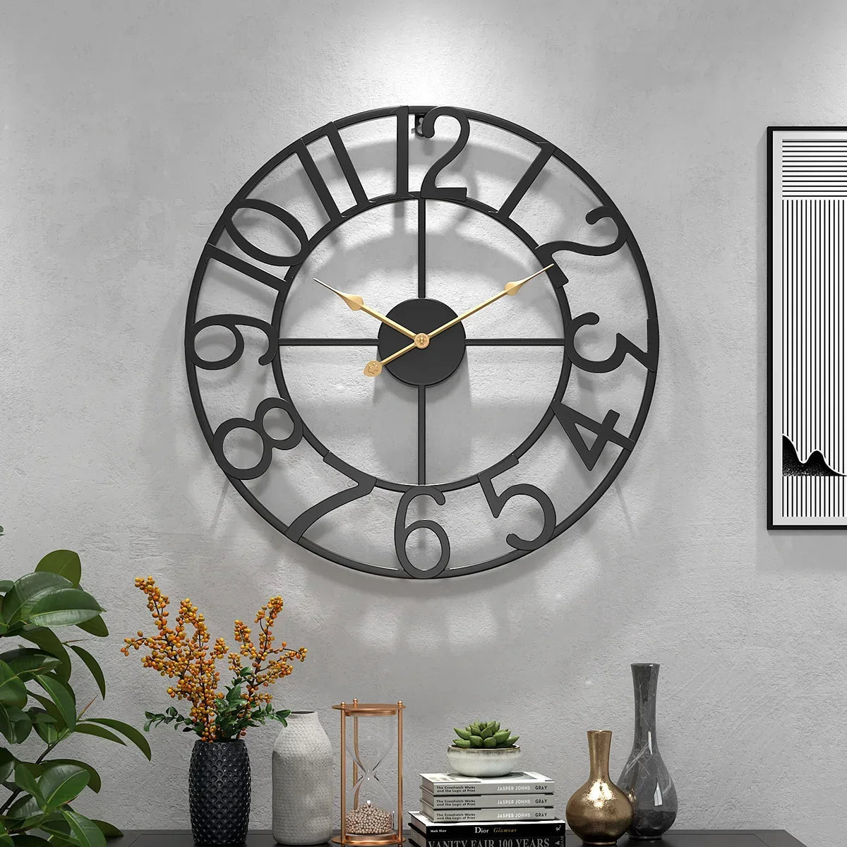 Horloge murale industrielle vintage