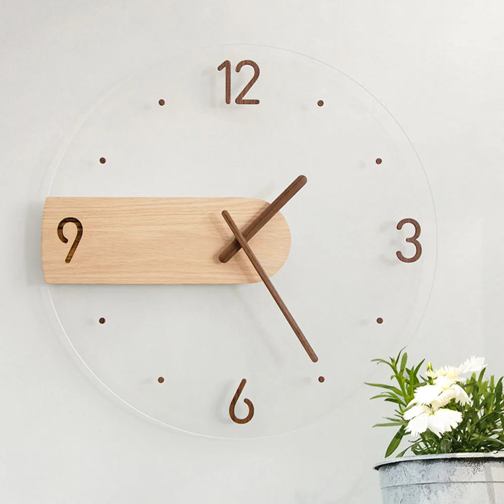 Horloge murale décorative bois