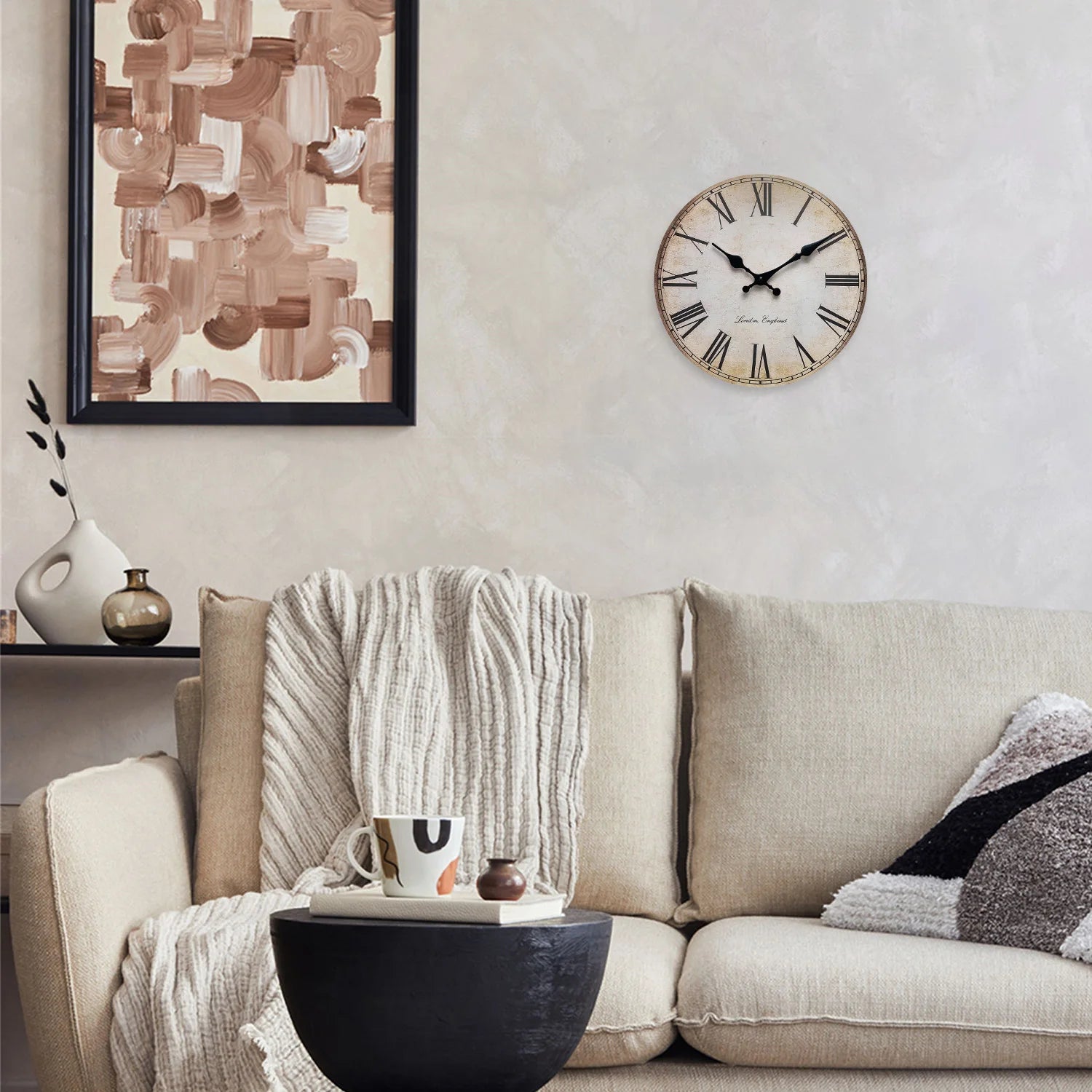 Horloge murale vintage silencieuse Image