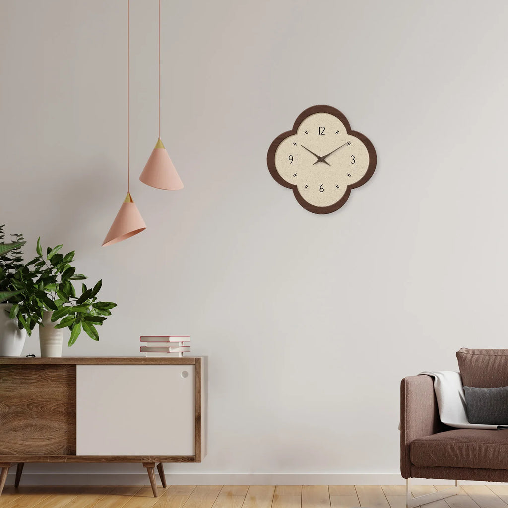 Horloge murale en bois naturel