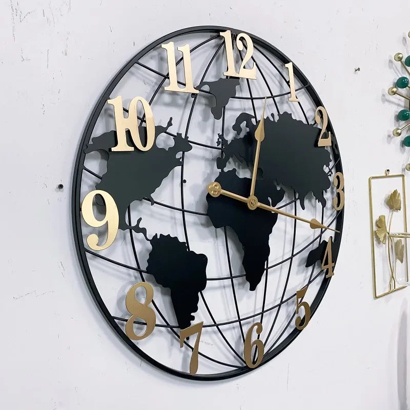 Horloge murale monde design