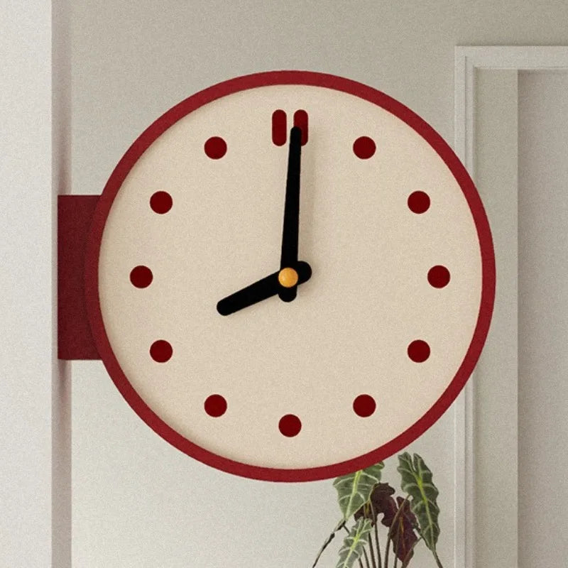 Horloge double face murale