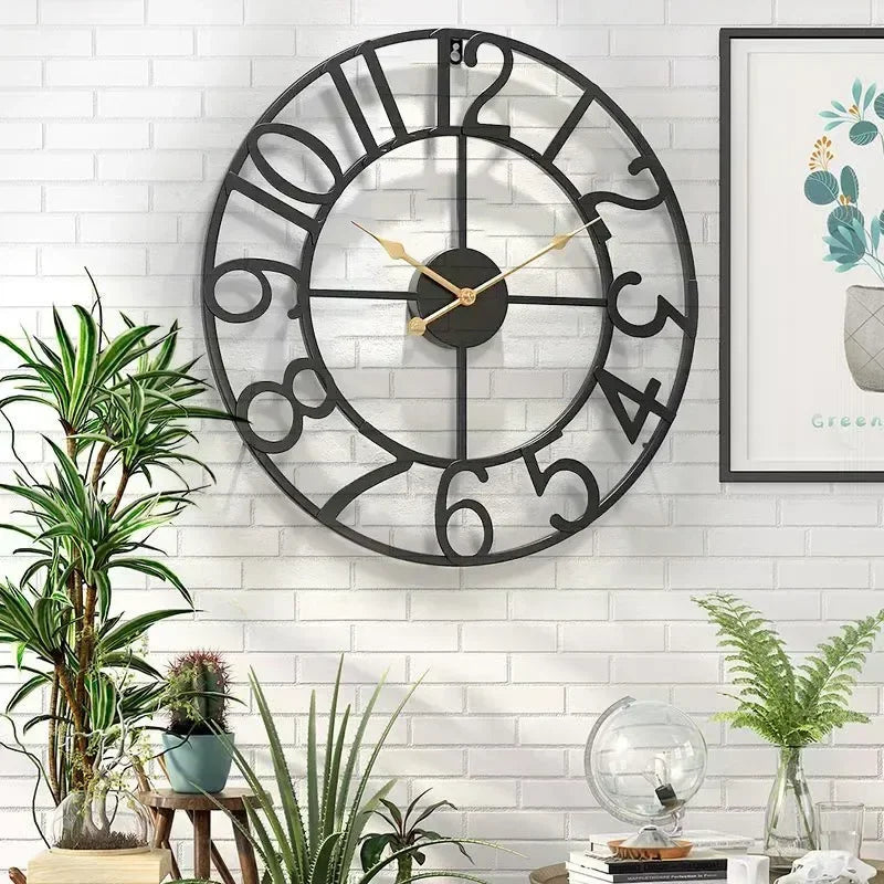 Horloge murale industrielle vintage
