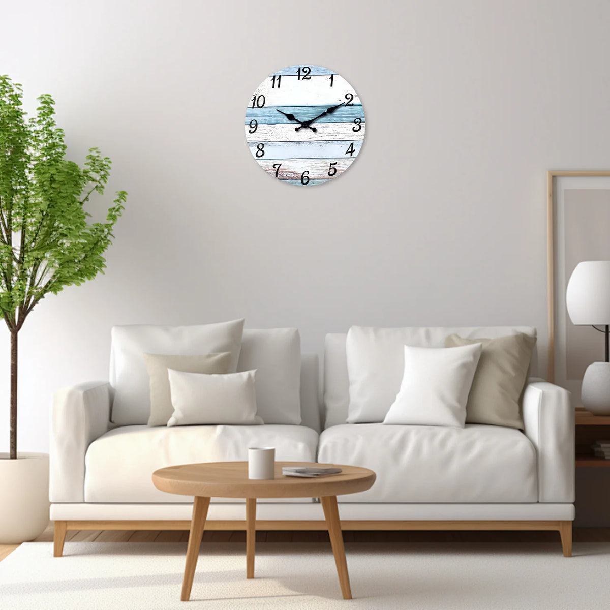 Horloge murale rivage côtier sweep