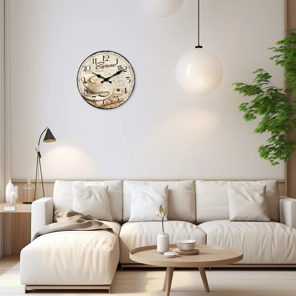 Bistrot vintage pendule murale MDF
