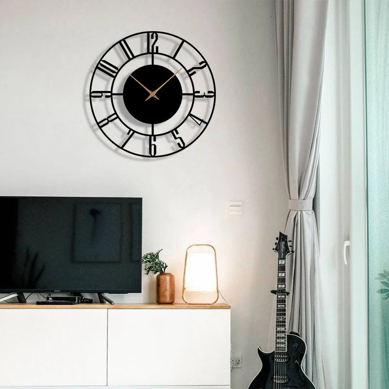 Horloge murale design noire