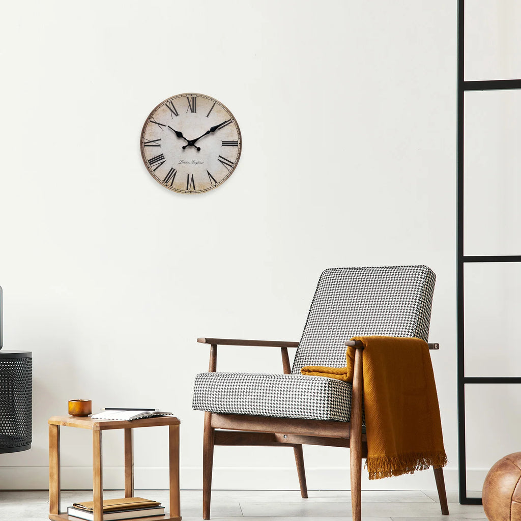 Horloge murale vintage silencieuse