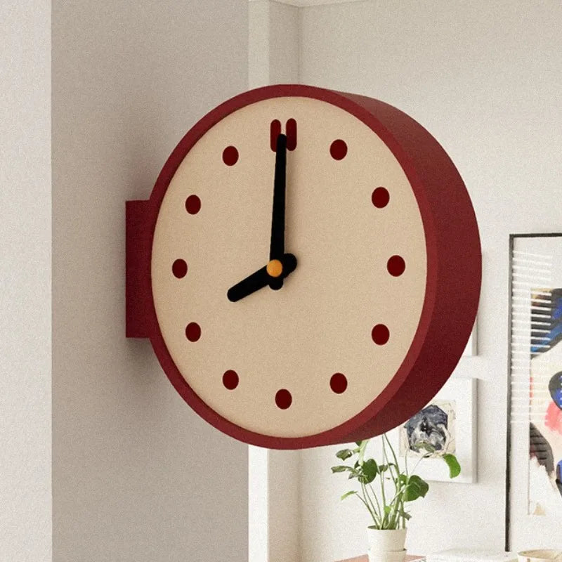 Horloge double face murale