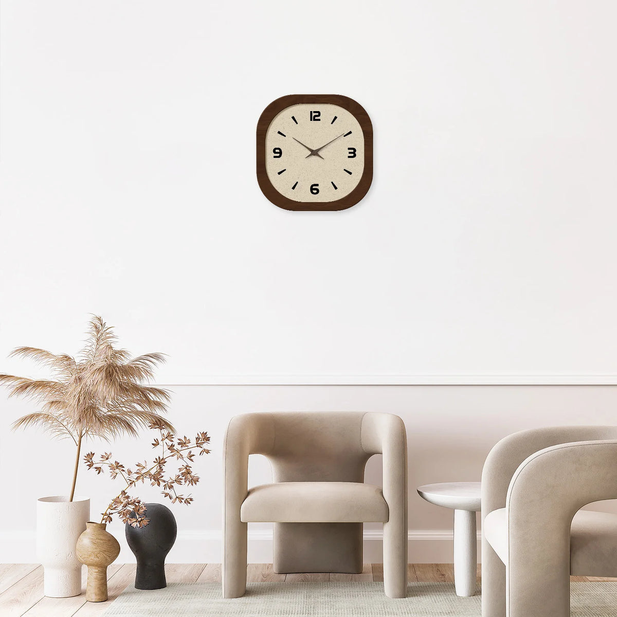 Horloge murale silencieuse bois