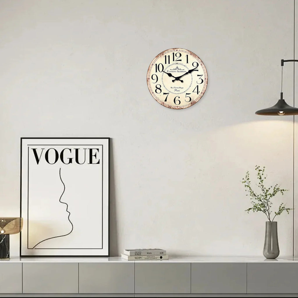 Horloge murale bois vieilli