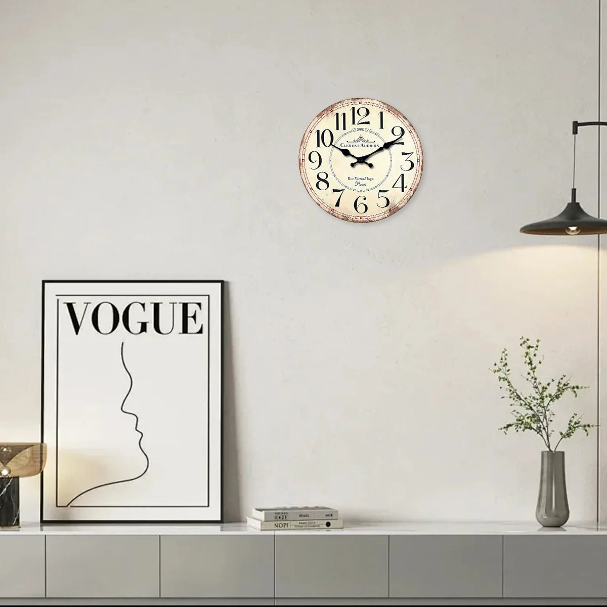 Horloge murale bois vieilli