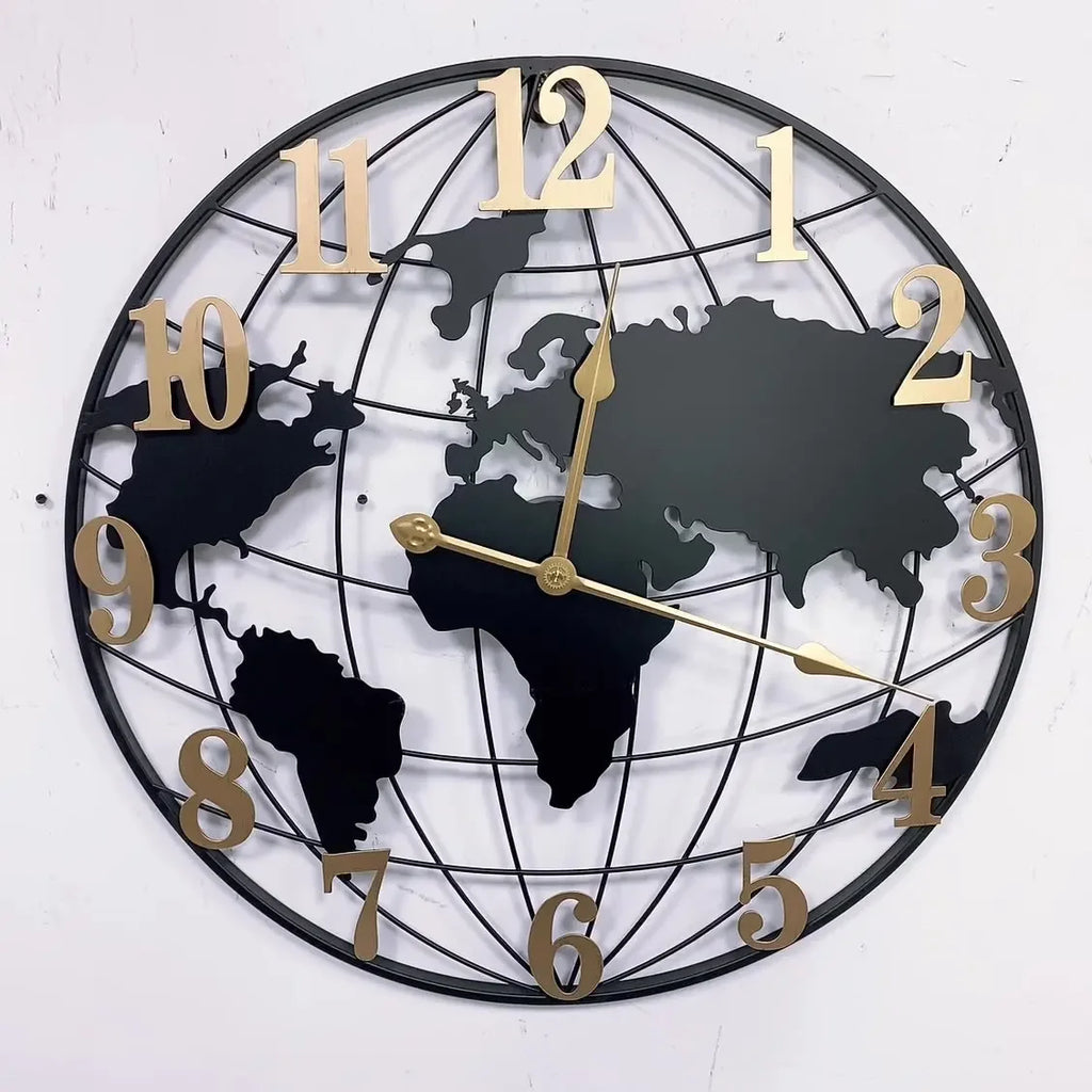 Horloge murale monde design