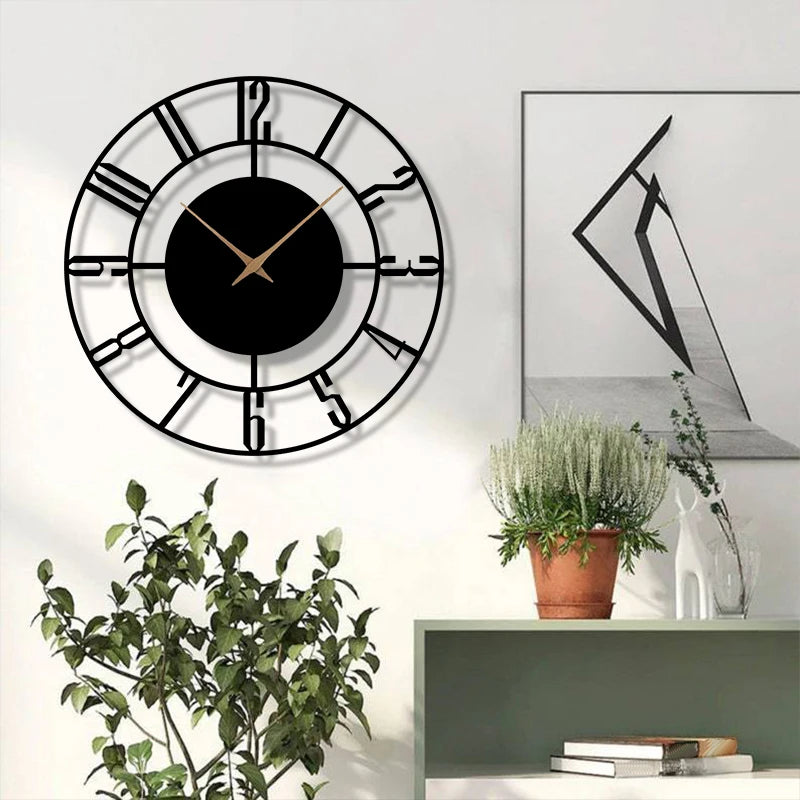 Horloge murale design noire