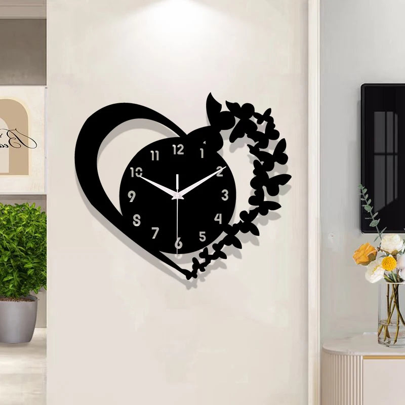 Horloge murale coeur
