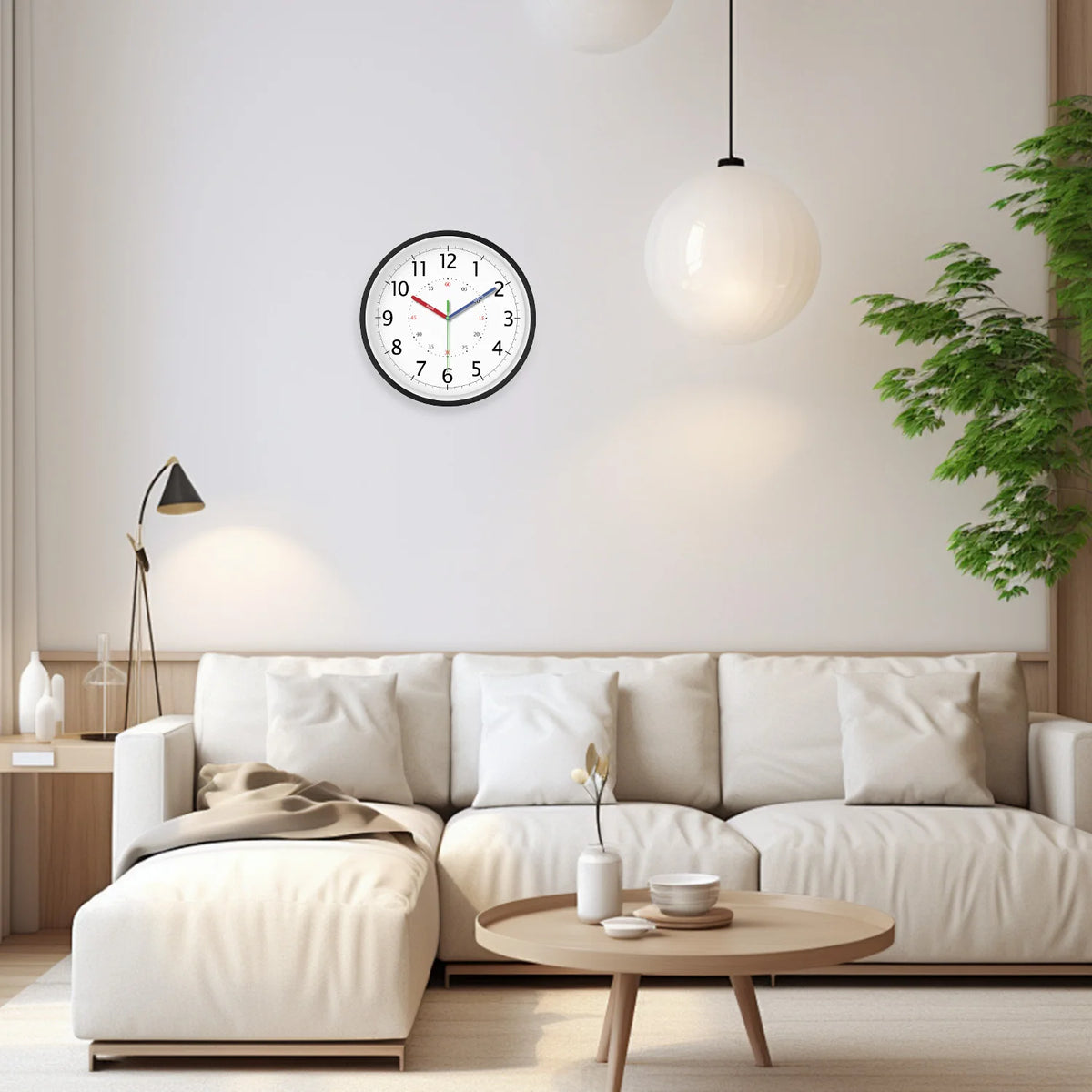 Horloge murale didactique couleurs primaires