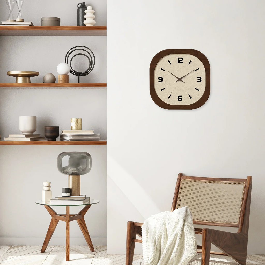 Horloge murale silencieuse bois