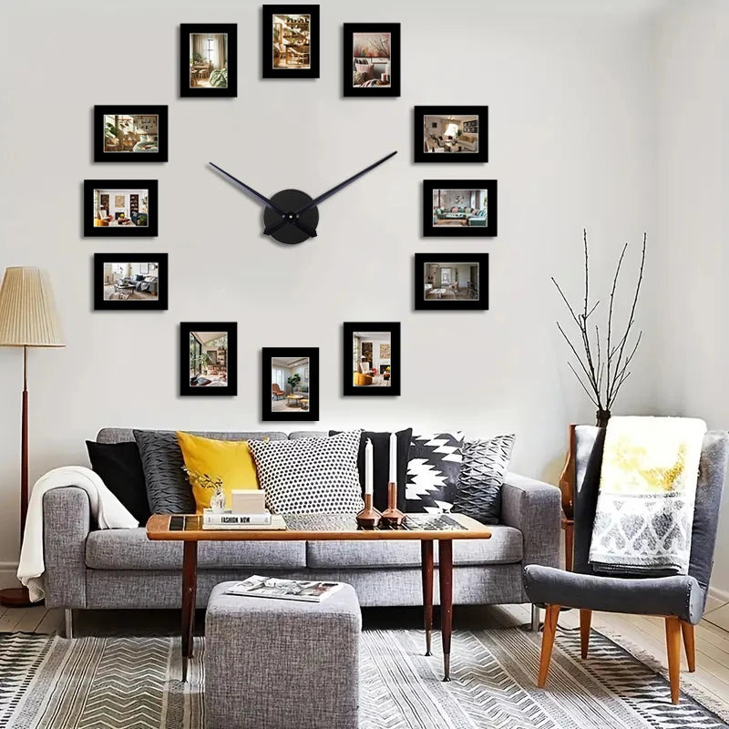 Horloge murale avec cadre photo