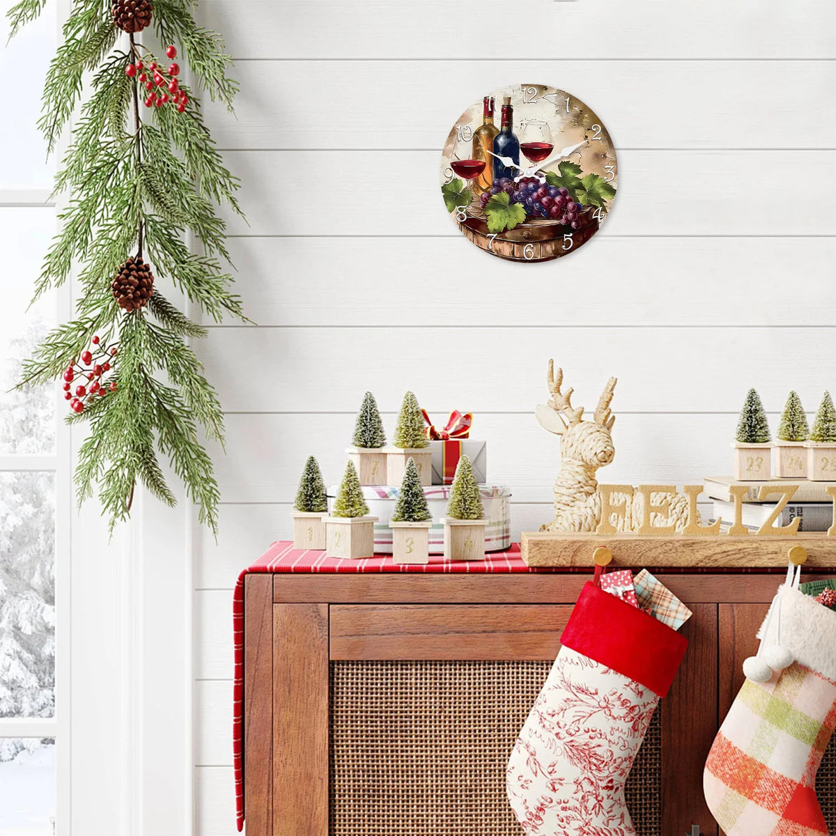 Horloge murale vin