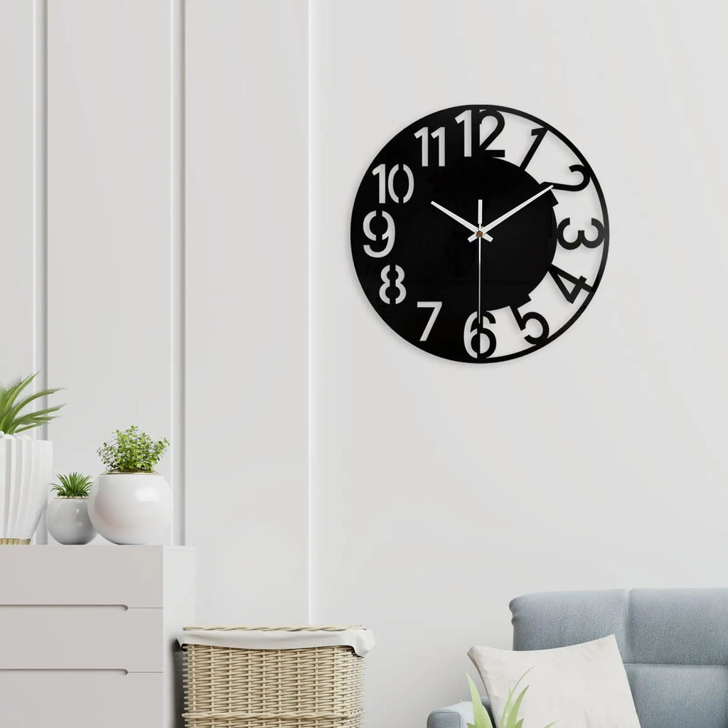 Horloge murale acrylique bicolore contrastée