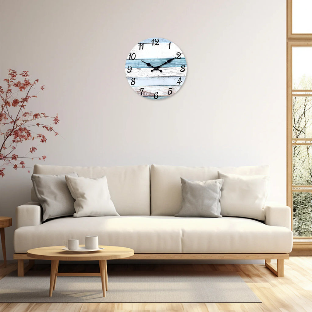 Horloge murale rivage côtier sweep