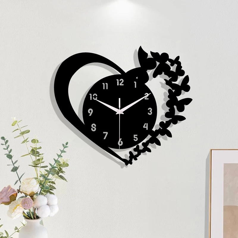 Horloge murale coeur