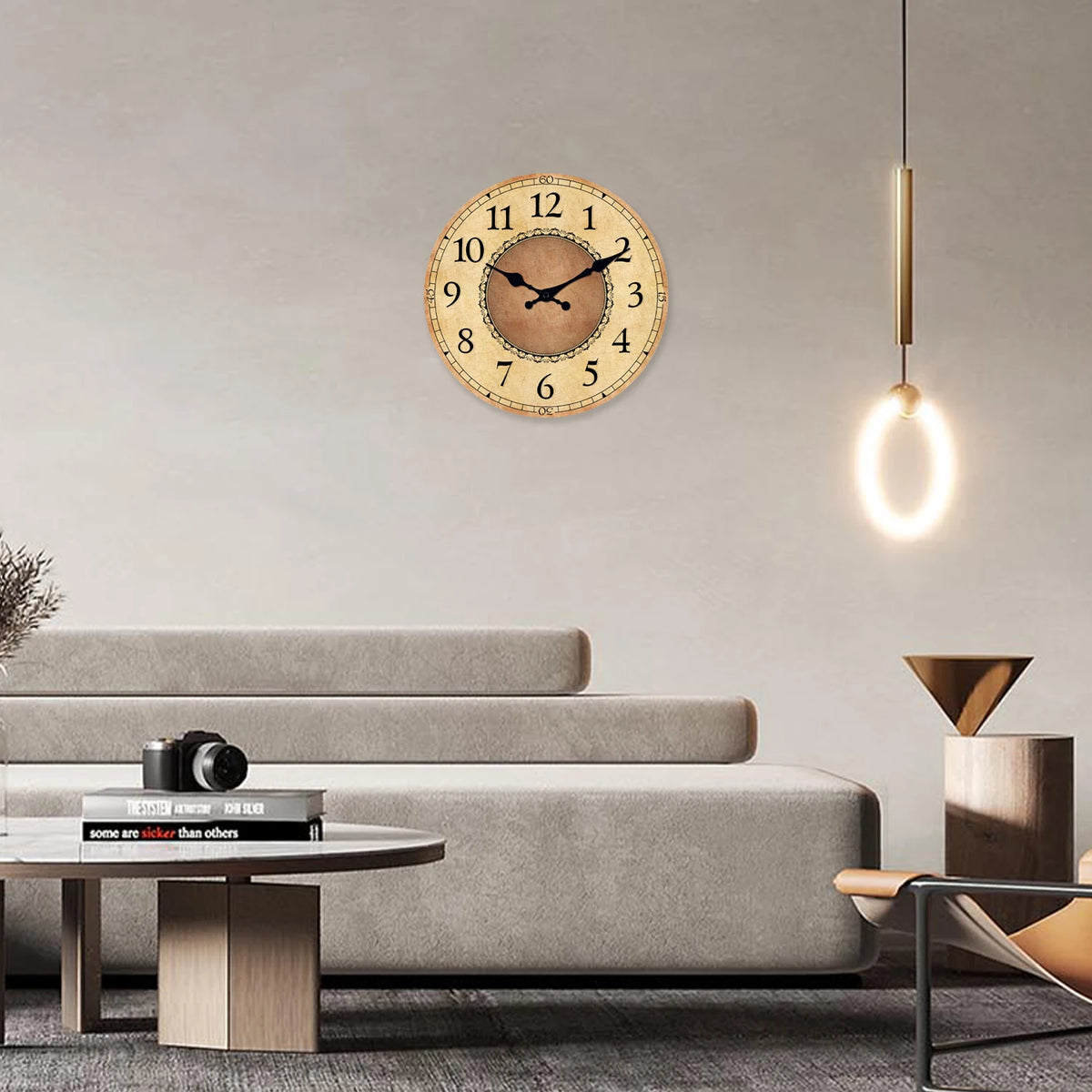 Horloge murale vintage bois