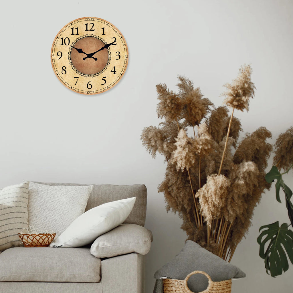 Horloge murale vintage bois