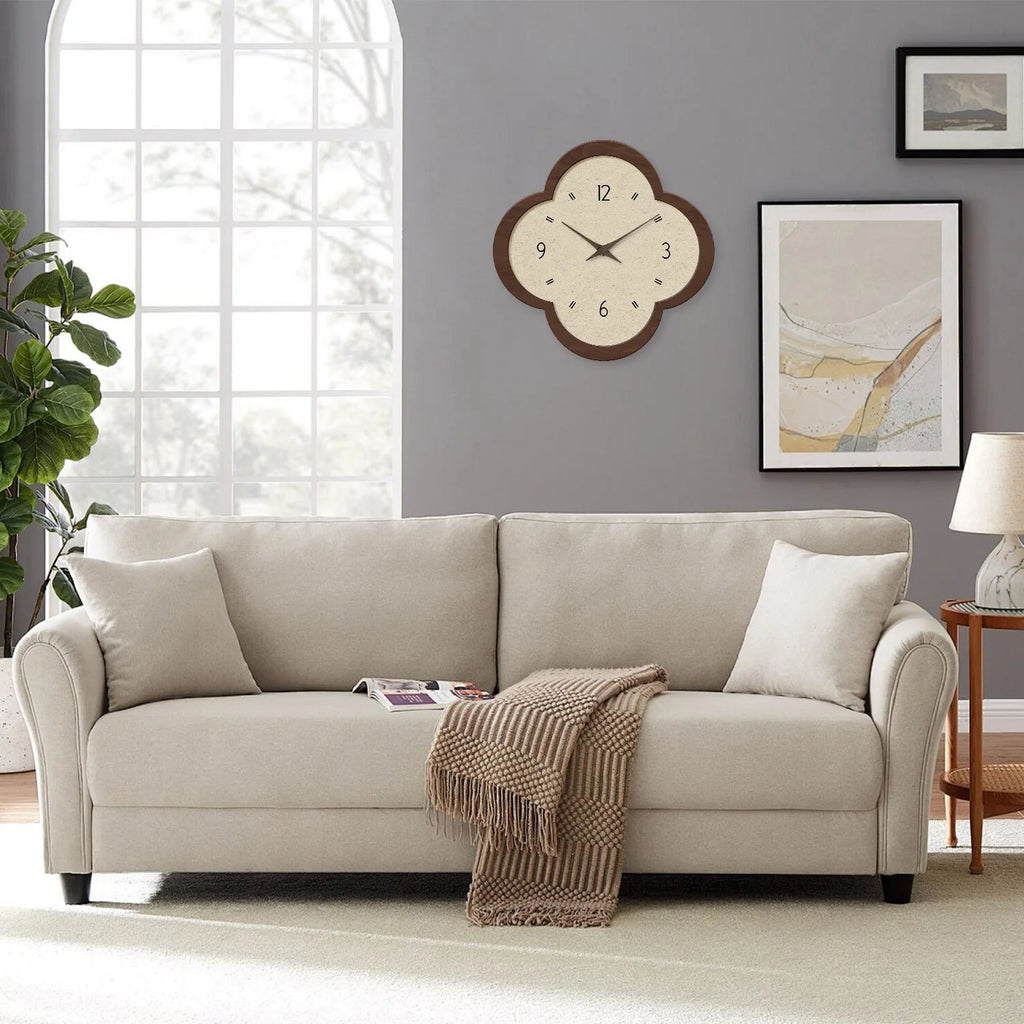 Horloge murale en bois naturel